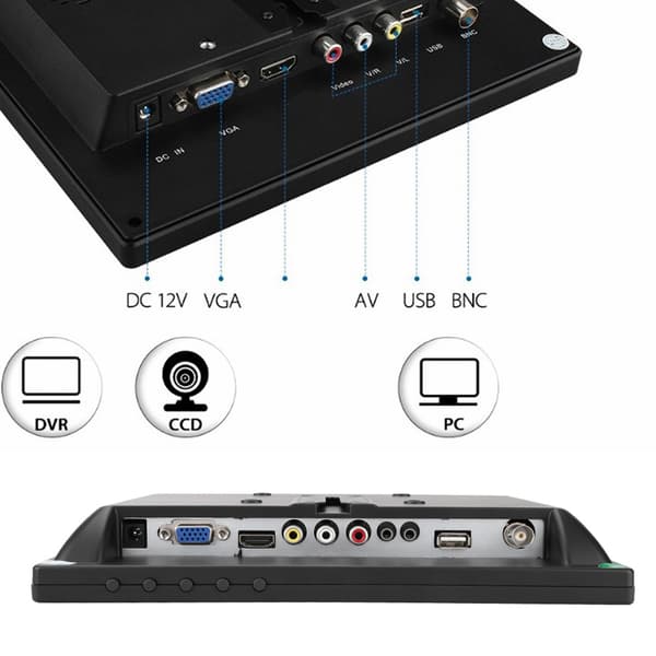 [RM]10 inch HD IPS LCD PC Computer CCTV Monitor Display (US Plug)