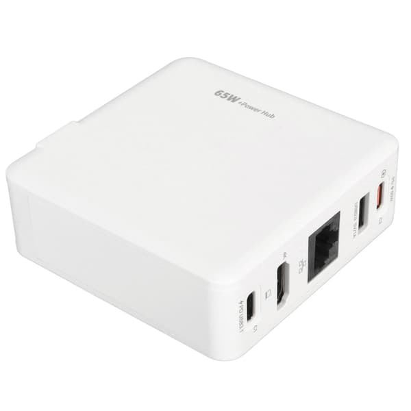 [RM]Switch Dock Lader Adapter PD65W 5 Port USB C USB A HDMI RJ45 TV Dockingstasjon EU-plugg