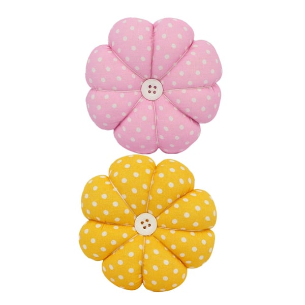 Pieces Pumpa Handleds Nåldyna Bärbar Nåldyna Gul Och Rosa
