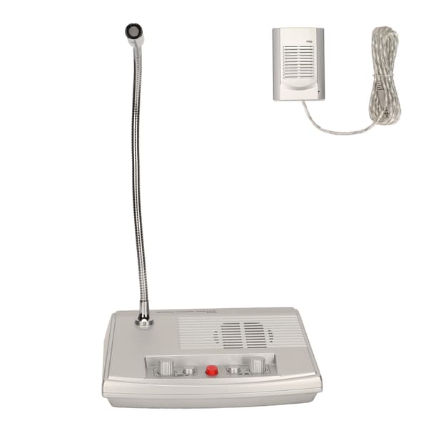 [RM]Premium Window Intercom System Sensitive Microphone Flexible Control 100-240V US Plug for Banks Hospitals