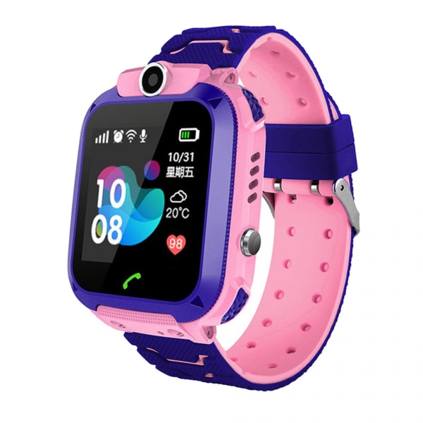 Q12B Smart Watch Pekskärm Telefonsamtal GPS Vattentätt Smart Armband Blå