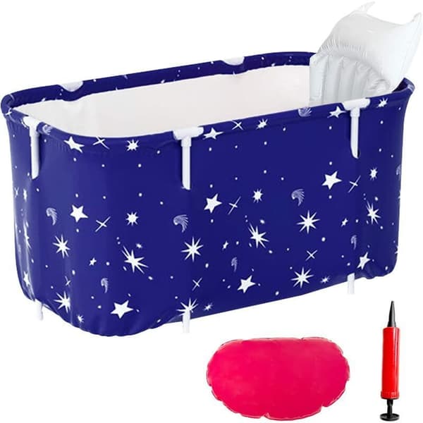 [RM]Portable Inflatable Pool for Adults, Freestanding Foldable Bathtub