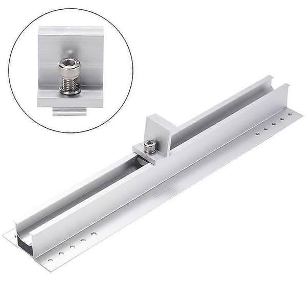 Pakke solcellepanelbrakett, 35 mm endeklemme, solcellepanelmontering, Z-brakett, justerbar klemme, fotovoltaisk solcellepanelbrakett