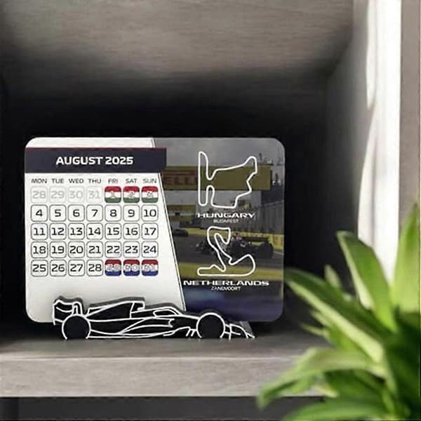 Racing Papperskalender Skrivbordskalender Heminredning Resplan Arrangemang Formel Racing Kalender 2025