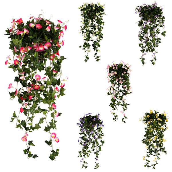 90cm Konstgjord Siden Dekor Mörk Blomma Hängande Blomman för dagen Hem Fest Ros