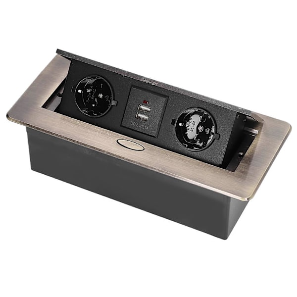 [RM][LCS] Desktop Socket Dual USB AC250V Outlet Slow POP UP Hidden Table Socket for Office Home Desk