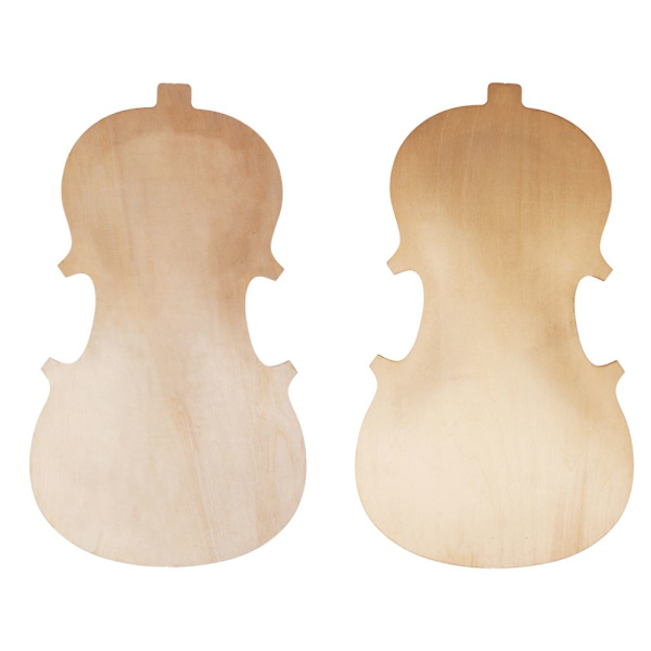 Delar till Violin Fram- och Bakstycke Massivt Trä Obehandlade Violin DIY Delar 1-8