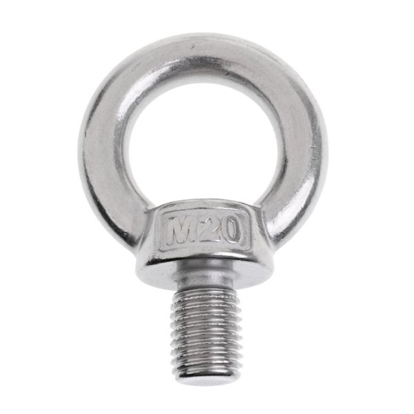 304 rostfritt stål DIN 580 axel till axel marint käft M20 x 28mm