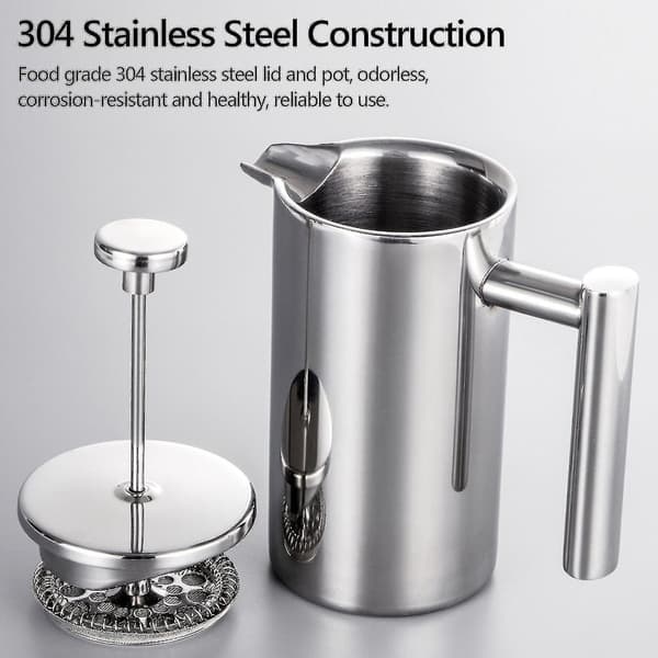 [RM]350ml/800ml/1000ml Dobbeltisoleret stempelkande i rustfrit stål 350 ml