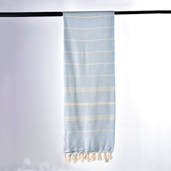 Fouta turkisk handduk i bomull strand spa pestemal badhandduk 180x100cm blå