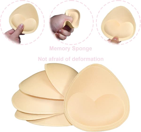[RM]Bra Pads Inserts 4 Pairs. Bra Inserts Removable Sports Bra Dcup