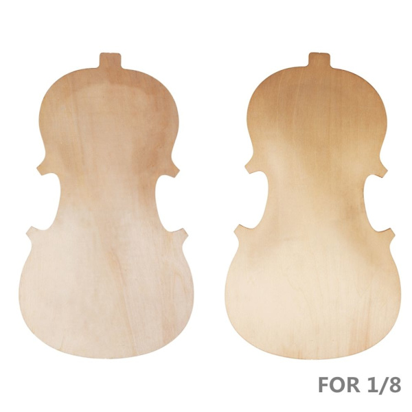 Delar till Violin Fram- och Bakstycke Massivt Trä Obehandlade Violin DIY Delar 1-8