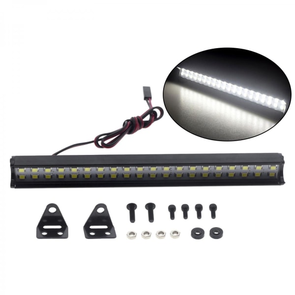Superstark 40 LED Bar Metall Taklampa för Axial SCX10 90046 TRX4 D90 1/10 RC Rock Crawler Klätterbil Lastbil, 150mm/5.9\"