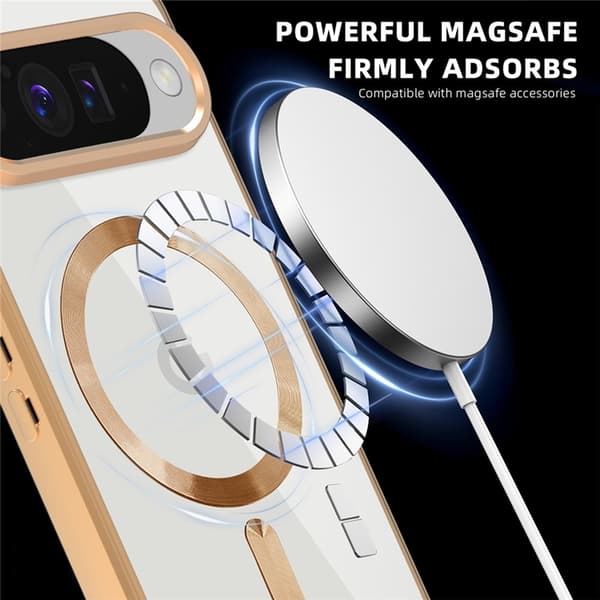 Google Pixel 10/10 Pro MagSafe -puhelinkotelo korttipidikkeellä - Ruskea Brun 78