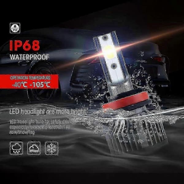 6000K H13 LED-pærer - 500% lysere halogenopgradering (Plug & Play, fejlfri)