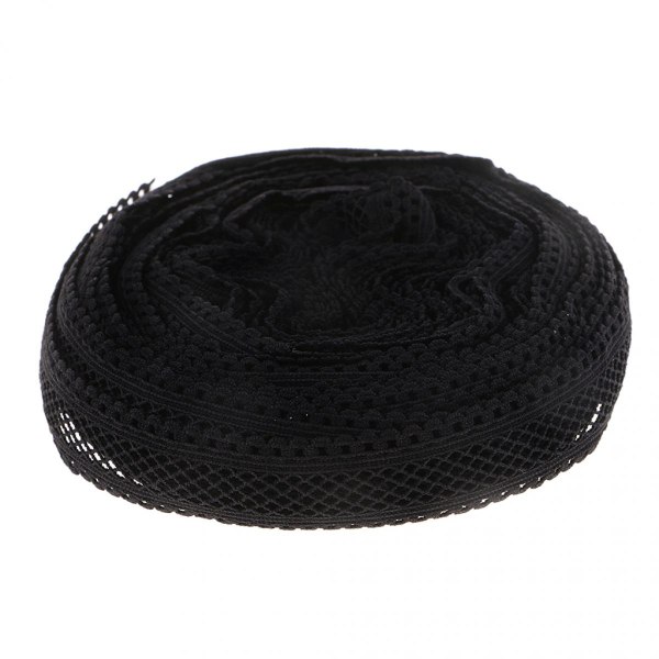 5 yards 18 mm elastiskt elastiskt spetsband DIY-sömnadssömnad svart