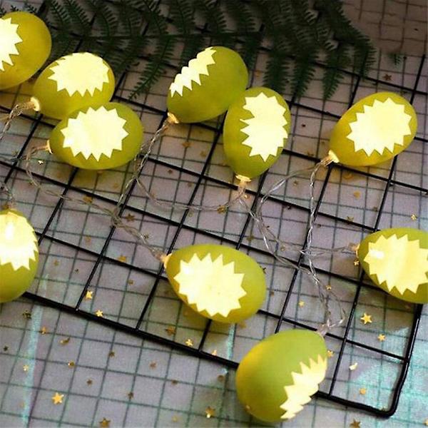 Påskäggsform 10 LED Dekorativa Hängande Ljus Ornament Glad Påsk Kyckling Kanin LED Ljus Lykta Slinga Hem Semesterfest F