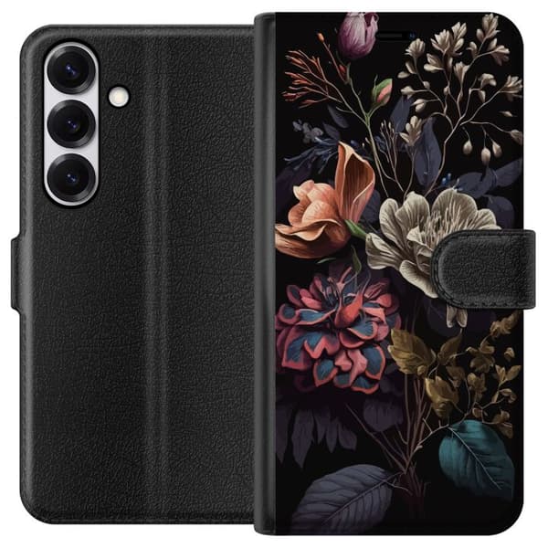 [RM]Compatible Wallet Case for Samsung Galaxy S25 Flowers Plånboksfodral