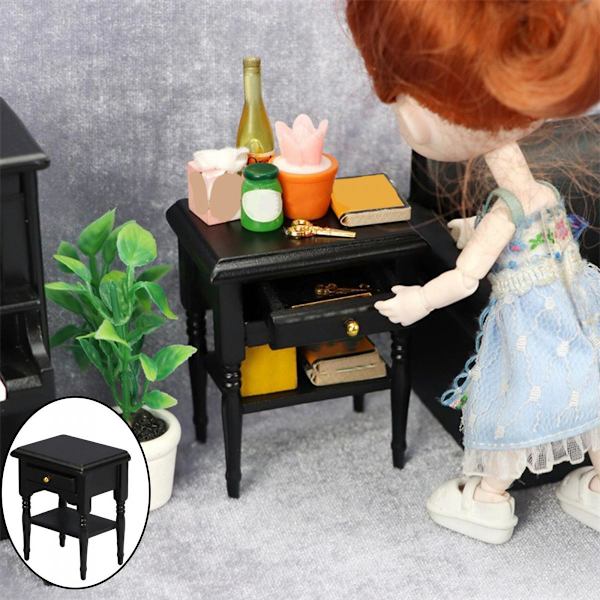 Miniatyr möbler hem sängbord