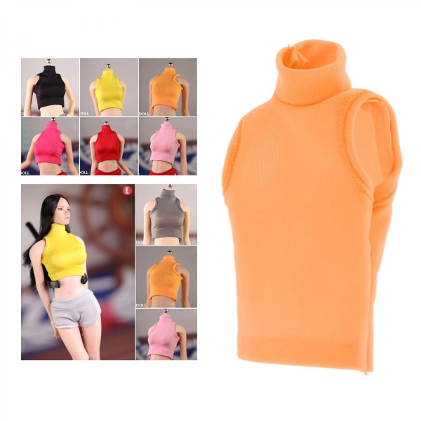 1/6 Figur Tillbehör Väst Kläder för 12" Action Figur Orange Soldat Doll