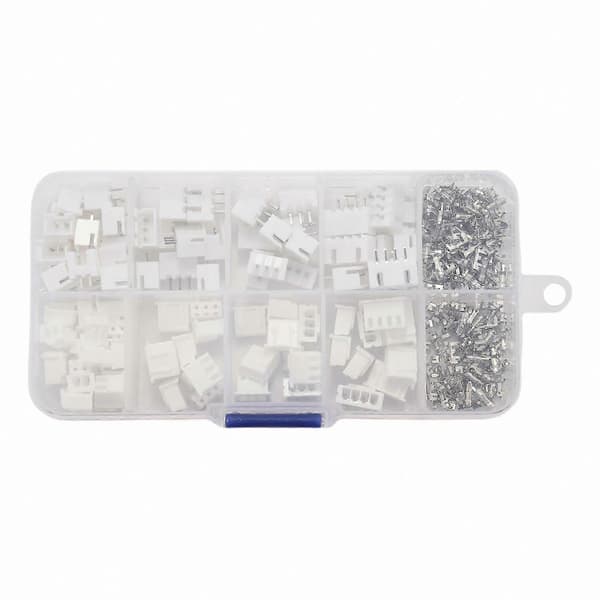 XH 2,54 mm 2/3/4-nastainen liitinkotelosarja - 250 kpl White