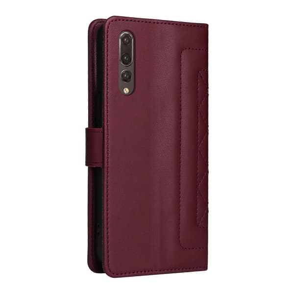 [RM] Læder Flip-etui til Huawei P20 Pro Wine Red