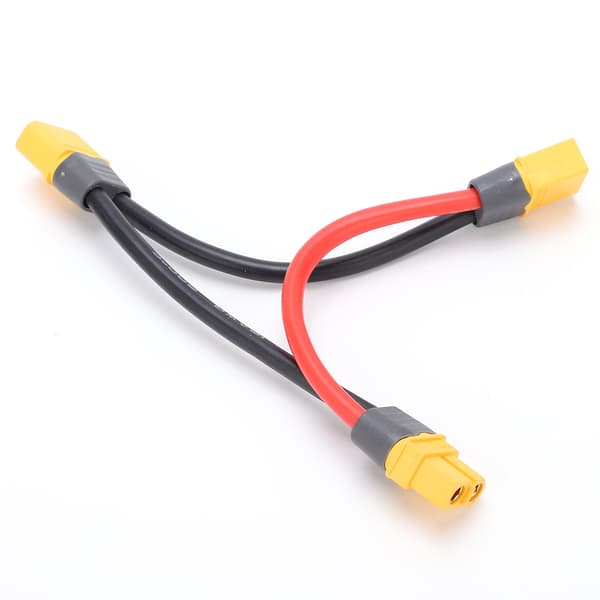 [RM]Kompatibel 2 XT60 han til 1 XT60 hun stik RC-adapter serie Y-kabel til RC Lipo 0.2