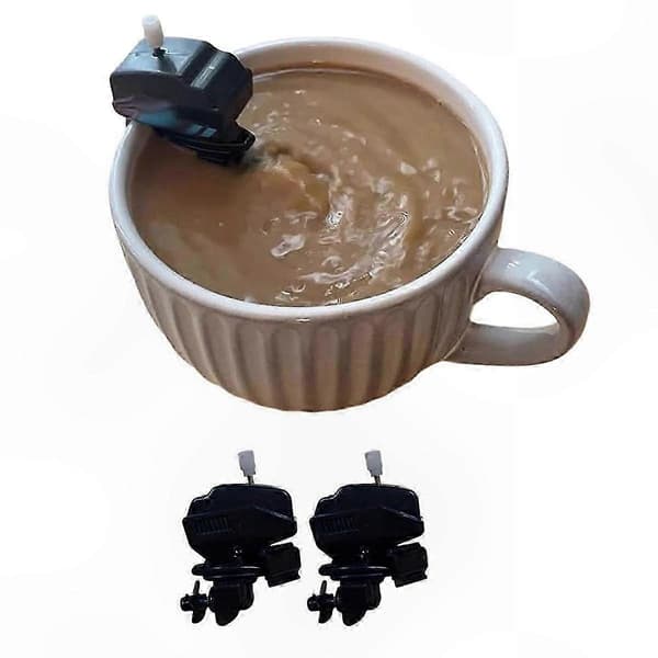 2 stk. kafferører med bådpropeldesign til kreativt køkkenbrug Black