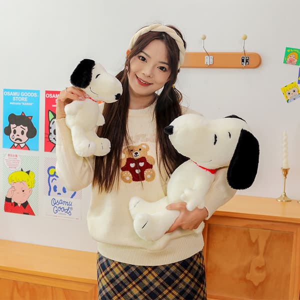 Söpö ja pehmeä Snoopy-koiranukke tyynynukke lelu rauhoittaa unta (35 cm)