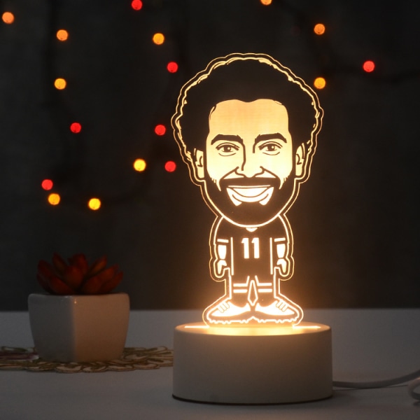Mohamed Salah lysande nattljus prydnadspresent Salah