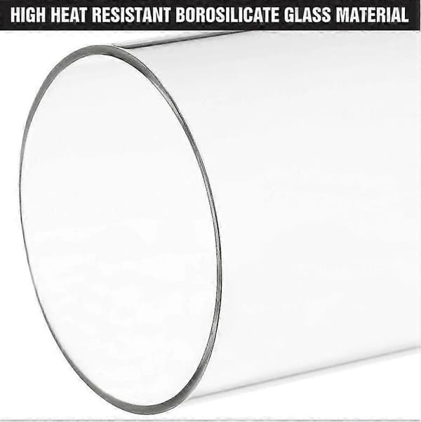 Vindtette lysestaker i klart glass, sylinderformede, åpne lysrørskjermer 200ml65*80mm