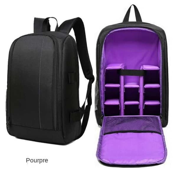 30L Camera Backpack, 11 Adjustable Compartments, Waterproof (Rain Cover Included), for Camera, Drone, 15.6\" Laptop - Black