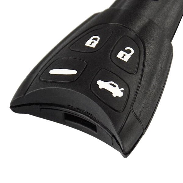[RM] Key Shell / Remote Control with 4 Buttons for Saab - (9-3 & 9-5) Black Black Svart