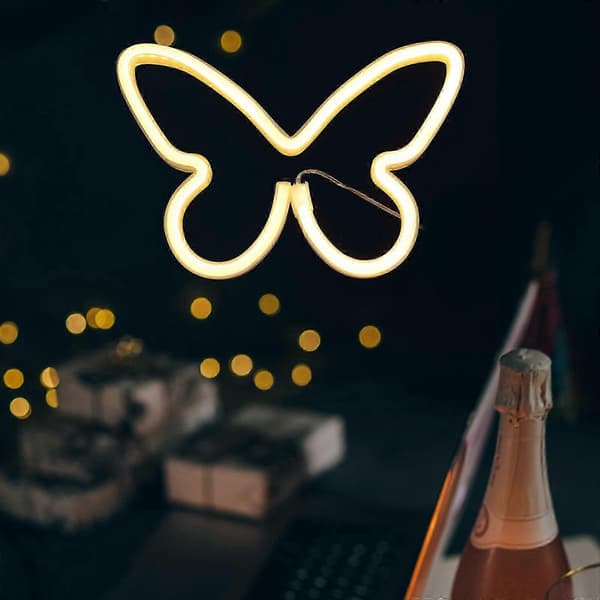 [RM]Fjärilar Neonljus Neonskyltar för dekoration USB-batteri LED-ljus