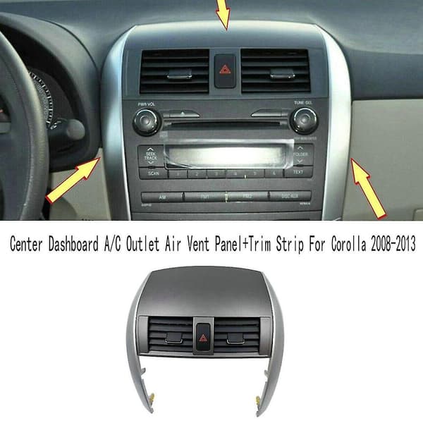 [RM]1 Set Car Center Dash A/C Outlet Panel Dashboard Trim Cover Strip For 2008-2013 55670-02160 PMV