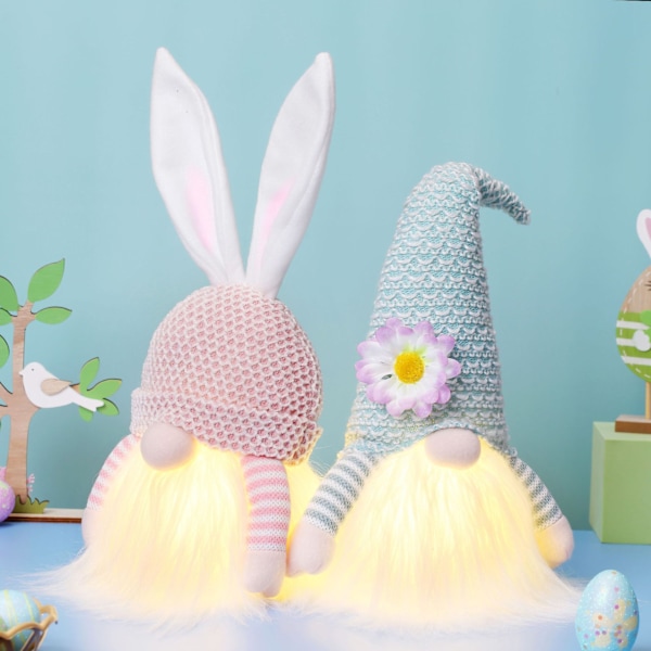 Påsk Ansiktslös Dvärg Dekoration Ornament Kanin Plyschdocka Rudolph Docka eierfarben ostern