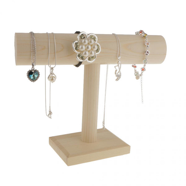 Trä Klocka Armband Smycken Display Hållare Sovrum Ornament