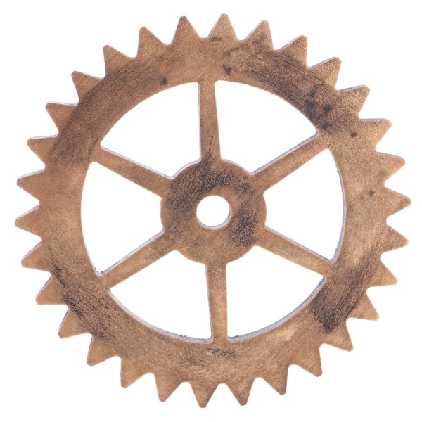 Rustik trä cirkel utrustning hem bar vägghängande konst hantverk ornament #7 18cm