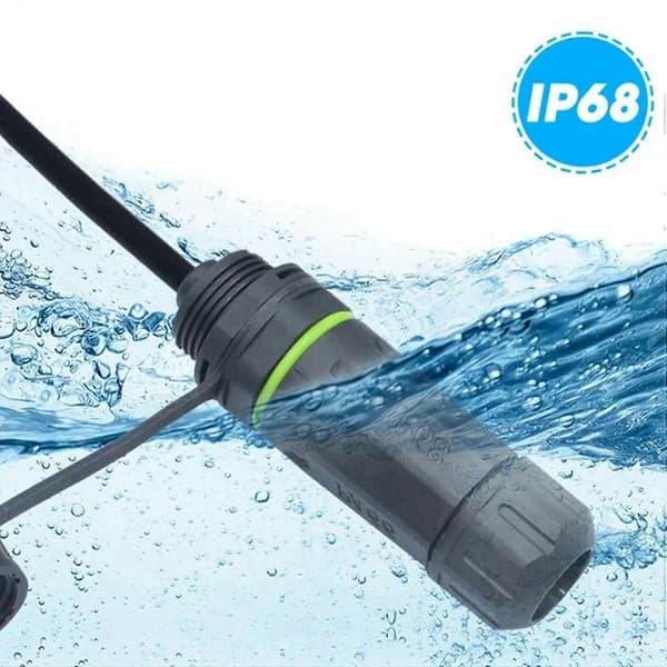 2 st 100 cm för Starlink Gen3 Ethernet-adapter för Mini-kabelförlängning till RJ45-koppling IP68 Vattentät Black