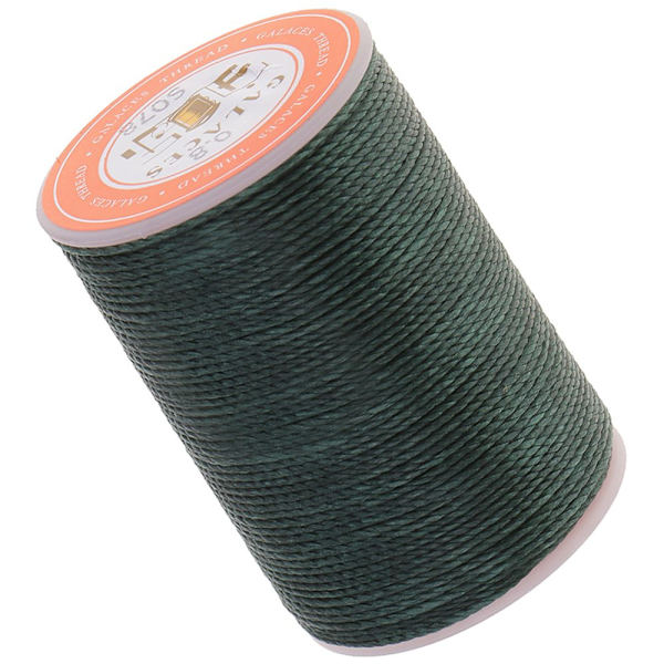 Rund Polyester Vaxtråd 0.8mm Sömnad DIY Sömnad Grön Svart