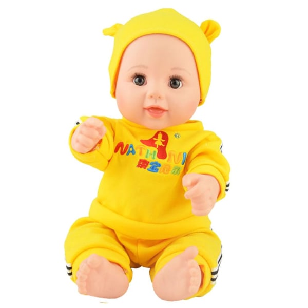 50cm Vinyl Reborn Expression Baby Doll Med Kläder Barn Sovleksak Gul