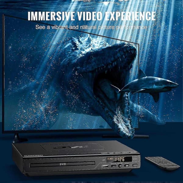 [RM]DVD Player for TV, Blue Ray DVD Player with Remote Control, HDMI Cable (Includes Cleaning Cloth) - WELLNGS