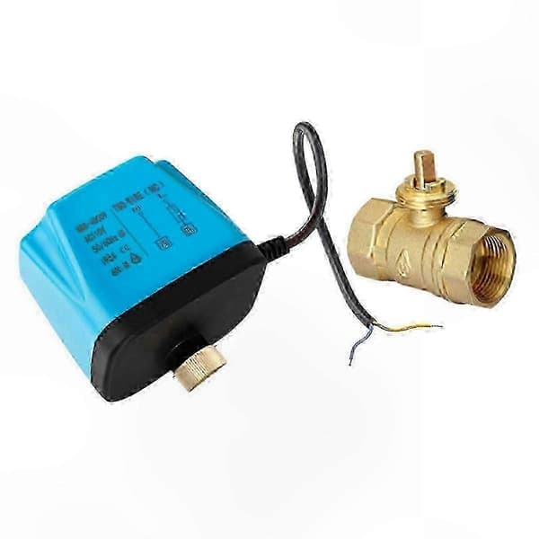 1 tomme DN25 normalt lukket elektrisk kugleventil til væskekontrol Blue  Gold