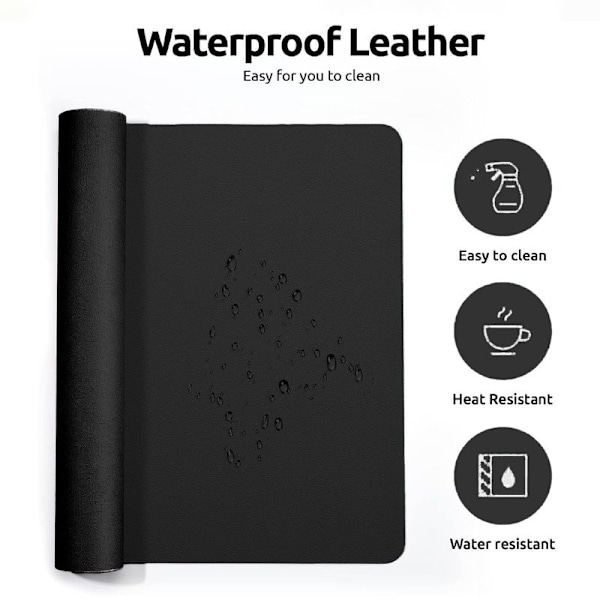 [RM]Leather desk pad, waterproof pad, black