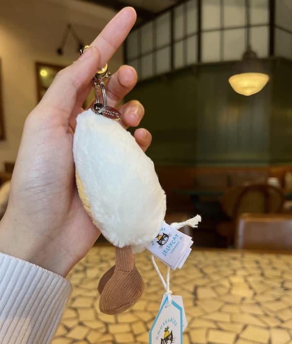 Jellycat Amuseables Boiled Egg Keychain – Soft Plush Bag Charm Toy Gift