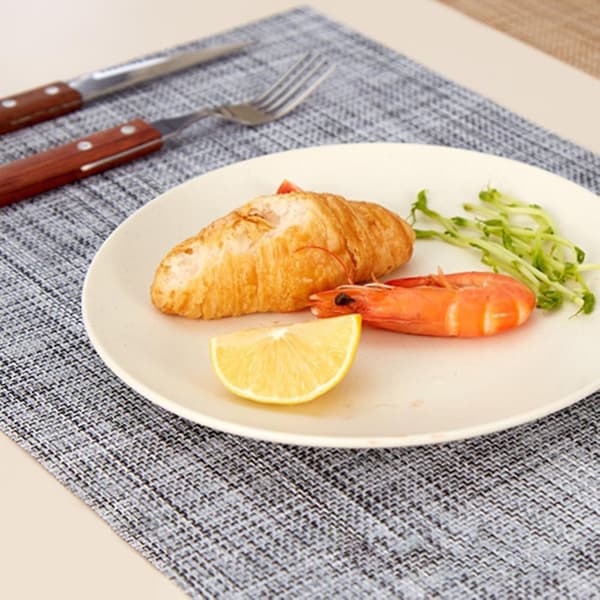 [RM]4pcs/set Flexible Placemats Anti-scratch Rectangular Elegant Waterproof Coasters Kitchen Supplies (FMY) Orange Orange