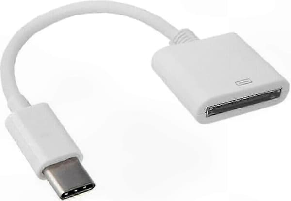 USB-C til 30-pinners adapter for synkronisering og lading – kompatibel med enheter