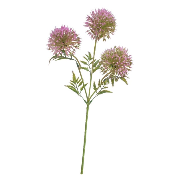 Gren med 3 Huvuden Konstgjorda Dekorativa Maskrosor Falska Blommor Växter Lila