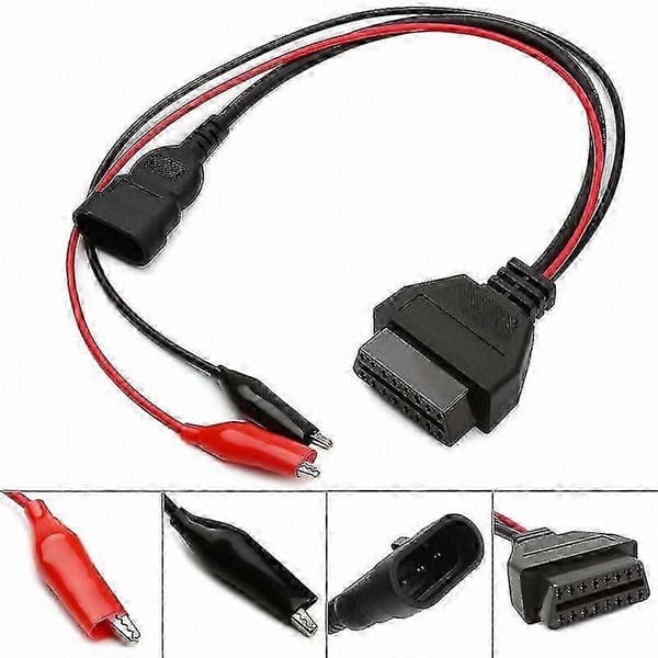 Fiat Alfa Lancia 3-ben til 16-ben OBD2 OBDII Adapterkabel til bildiagnostik Black