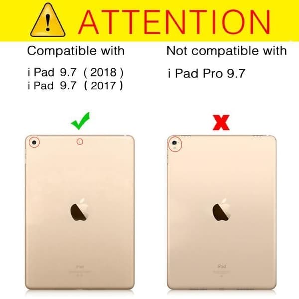 iPad 9.7 2017 Cover, 360° Roterende Beskyttelse med Stativ, Stødsikkert Tablet Cover til iPad 9.7 2017 (A1822 A1823) - Mørkeblå[RM]